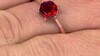 Zilveren ring met een granaat
