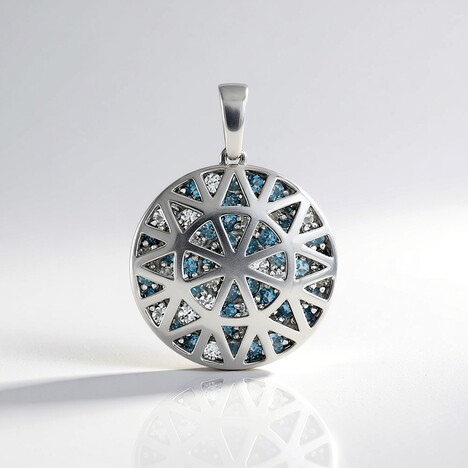 Ciondolo in argento con Topazio Blu Cielo