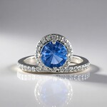 Anello in argento con Fluorite Cangiante