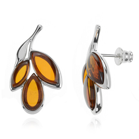 Boucles d'oreilles en argent et Ambre baltique (dagen)
