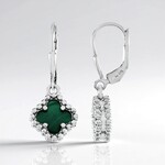 Orecchini in argento con Malachite (Adela Silber)