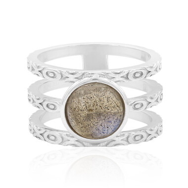 Anello in argento con Labradorite