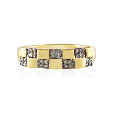 SI1 Champagner-Diamant-Silberring