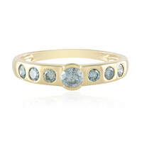 Anillo en oro con Diamante azul cielo I2