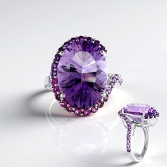 Anello in argento con Ametista
