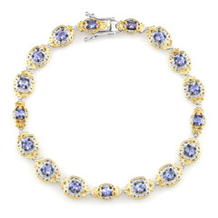 Brazalete en plata con Tanzanita