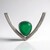 Ciondolo in argento con Calcedonio Verde (MONOSONO COLLECTION)