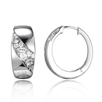 Boucles d'oreilles en argent et Topaze blanche (Adela Silber)