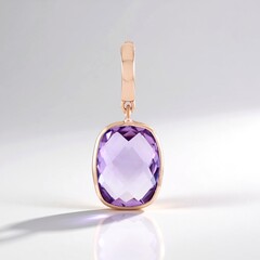 Ciondolo in argento con Ametista Rose de France