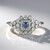 Anello in argento con Zaffiro Ceylon Blu (non riscaldato)