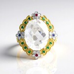 Anello in argento con Quarzo Bianco (Gems en Vogue)