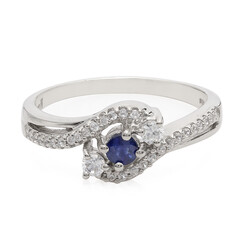 Anillo en plata con Zafiro de Kanchanaburi
