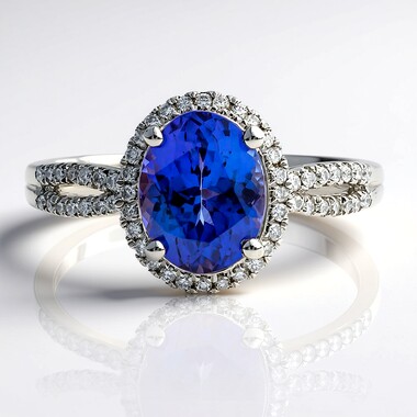 Anello in oro con Tanzanite AAA (CIRARI)