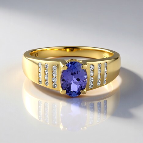 Anello in oro con Tanzanite