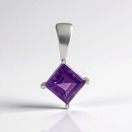Pendentif en argent et Améthyste du Maroc