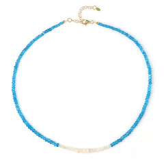 Collana in argento con Apatite Blu Neon