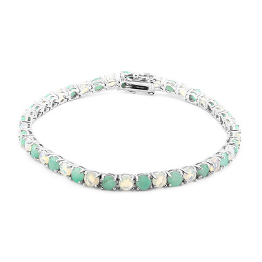 Edelstein-Silberarmband