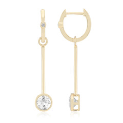 Pendientes en plata con Topacio blanco