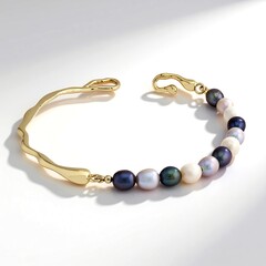 Bracciale in argento con Perla Nera di Acqua Dolce (TPC)