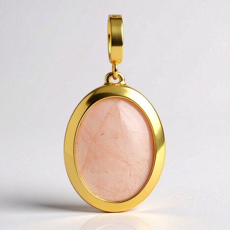 Ciondolo in argento con Quarzo Rosa di Saver
