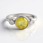 Anello in argento con Fluorite Gialla