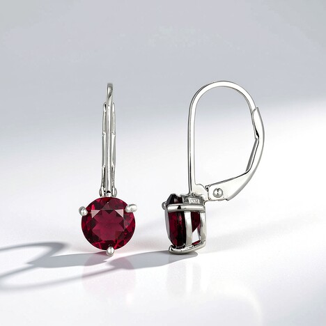 Orecchini in argento con Rodolite