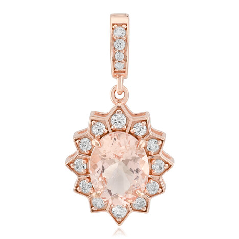 Pendentif en argent et Morganite du Brésil