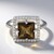 Anello in argento con Quarzo Fumè