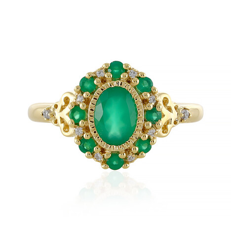 Anillo en plata con Ónix verde