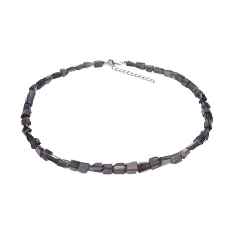 Collar en plata con Piedra de luna plateada