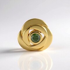 Ciondolo in argento con Diamante Verde I2