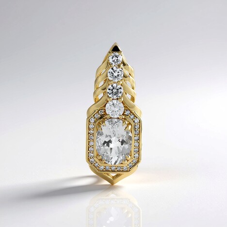 Ciondolo in oro con Danburite (de Melo)