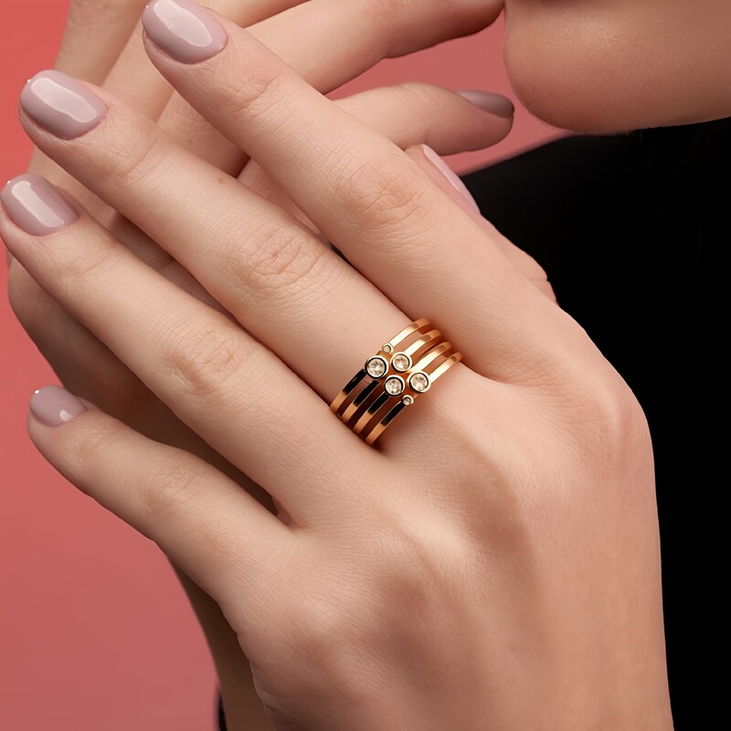 Anillo en oro con Diamante chocolate I2 (SUHANA)