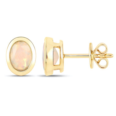 Welo-Opal-Goldohrringe