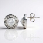 Boucles d'oreilles en argent et Topaze blanche (MONOSONO COLLECTION)