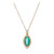 10K AAA Zambian Emerald Gold Necklace