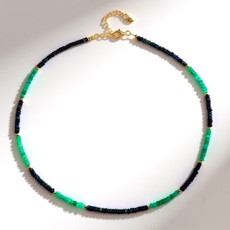 Collana in argento con Opale Verde dell'Etiopia