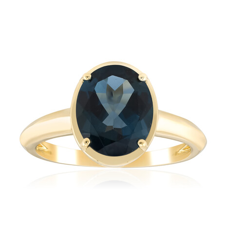 Londonblauer Topas-Goldring (de Melo Gold)