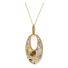 14K SI2 Fancy Diamond Gold Necklace (CIRARI)