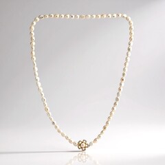 Collana in argento con Perla d'Acqua Dolce Bianca