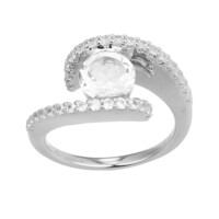 Zilveren ring met een witte topaas (Adela Silber)