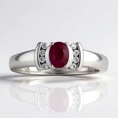 Anello in argento con Rubino Keniano