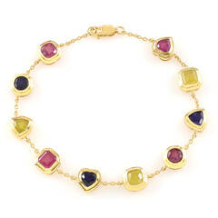 Bracelet en argent et Saphir rose de Madagascar (de Melo)