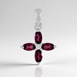 Ciondolo in argento con Rodolite
