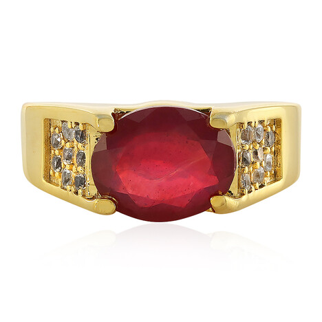 Madagaskar-Rubin-Herren-Silberring