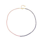 Zilveren halsketting met Gouden Hematieten