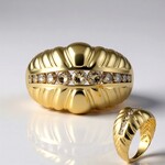 Anello in oro con Diamante Champagne I2 (de Melo Gold)