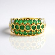 Bague en argent et Emeraude de Zambie (Gems en Vogue)