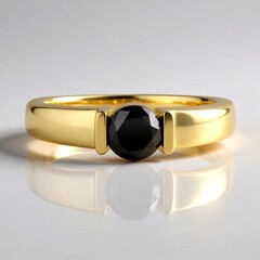 Anello in argento con Diamante Nero