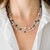 Zilveren halsketting met grijze zirkonen (Riya)